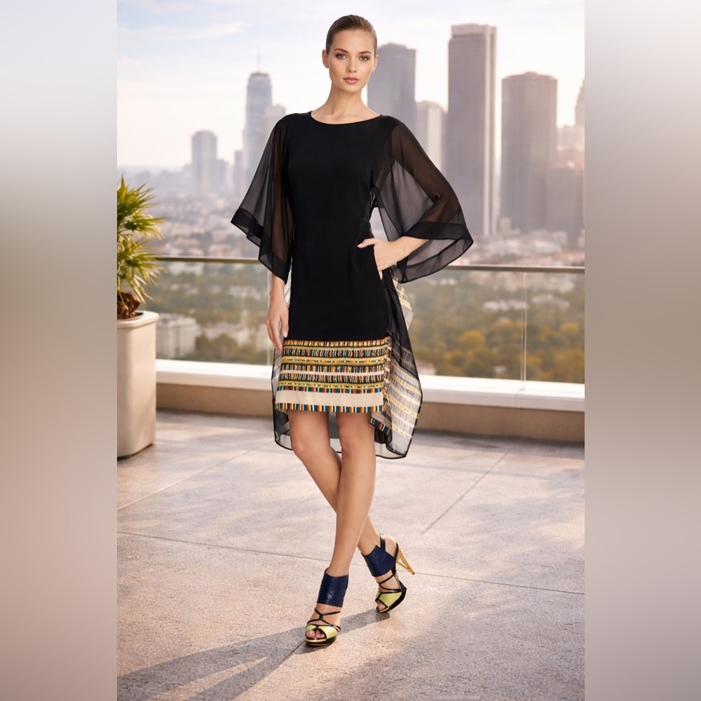 BCBGMAXAZRIA Runway “Colette” Draped Hem Dress – Size Small